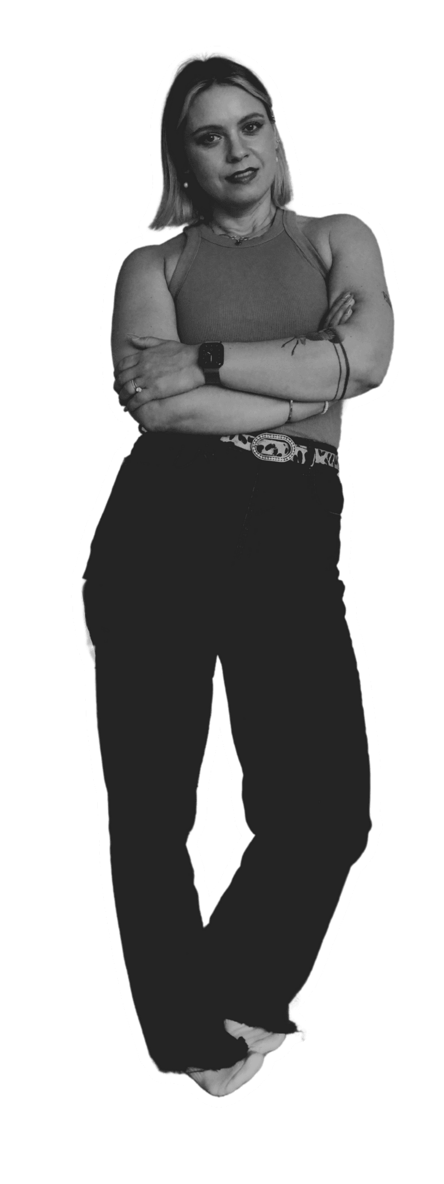 Full-body photo of Egle Venclovas, coaching presence with bold energy